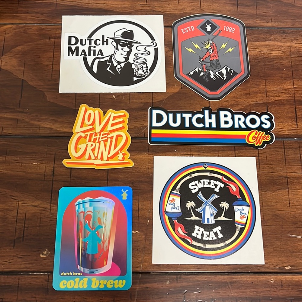 Dutch bros sticker set